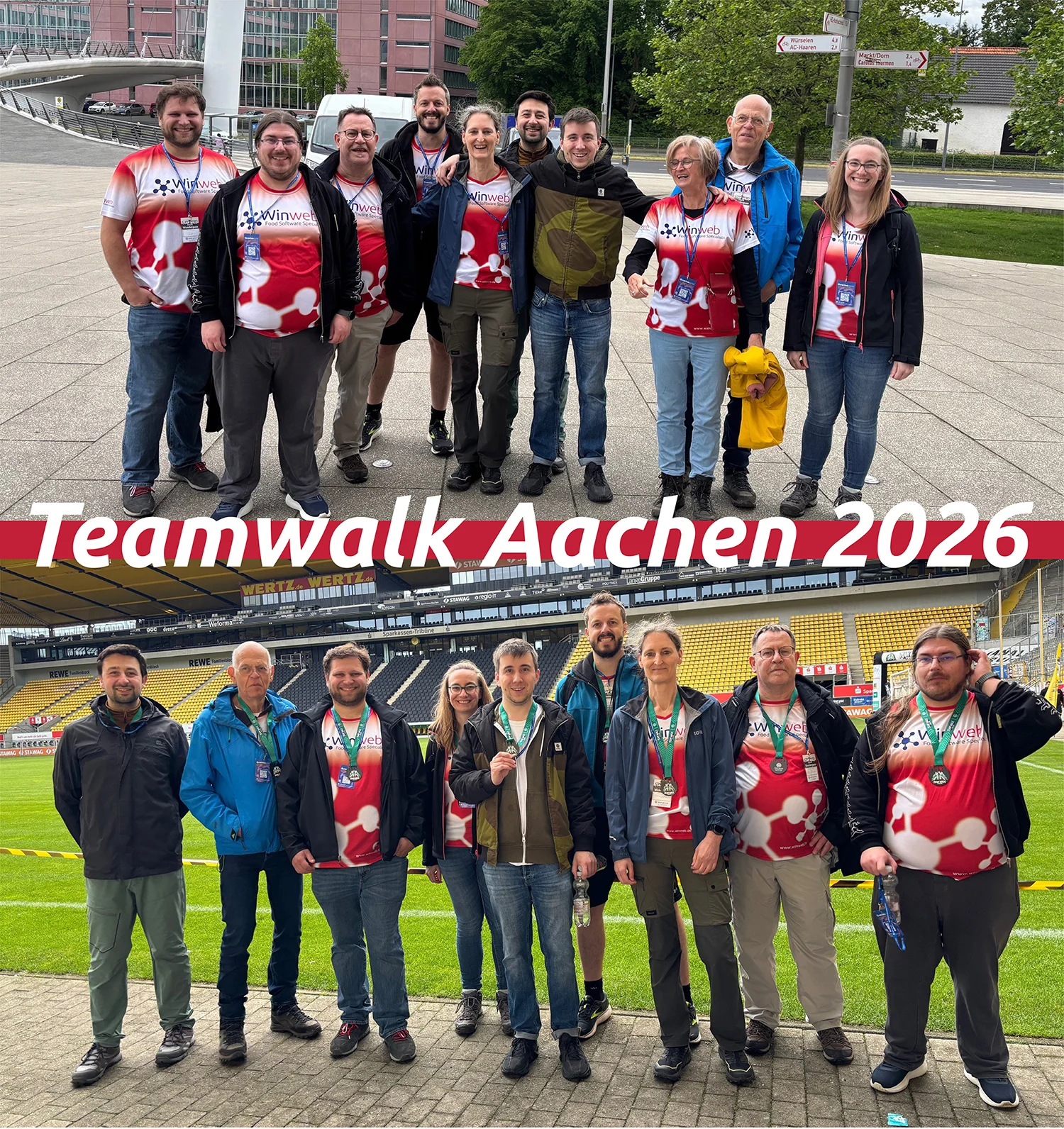 Winweb vor und nach dem Teamwalk 2026